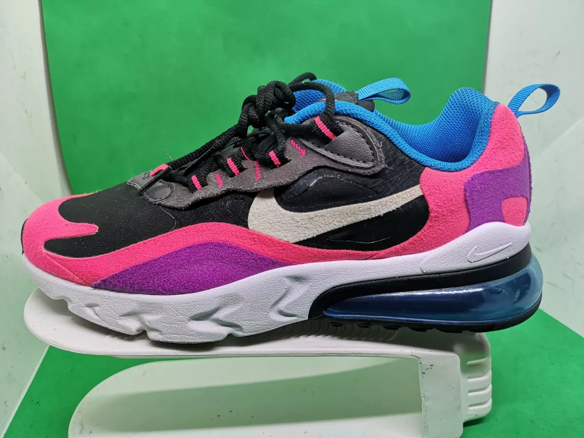 Nike pink and black Air Max 270 React sneakers