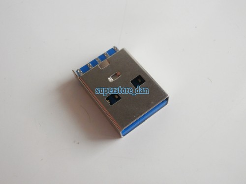 5X USB 3.0 Type-A Plug 4-pin Male Adapter Solder Connector & Black Cover 3-Piece - Picture 7 of 7