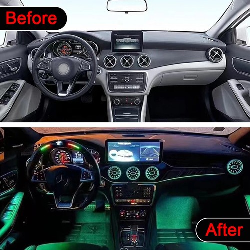Innenraum Air Vent LED 12 Farben Umgebungslicht für Mercedes Benz X156 W176 W117 - Bild 8 von 12