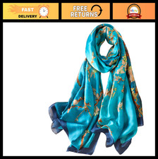 Large 100 Mulberry Silk Scarf for Women - Lightweight Long Satin Wraps, Fashion