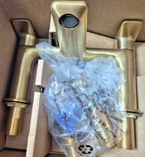 Bathstore Aero Deck Mounted Bath Filler Tap - Brushed Brass NEW