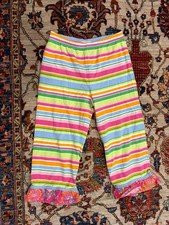 Hanna Andersson Rainbow Stripe Pull On Pajama Pants Kids 110 Organic Cotton