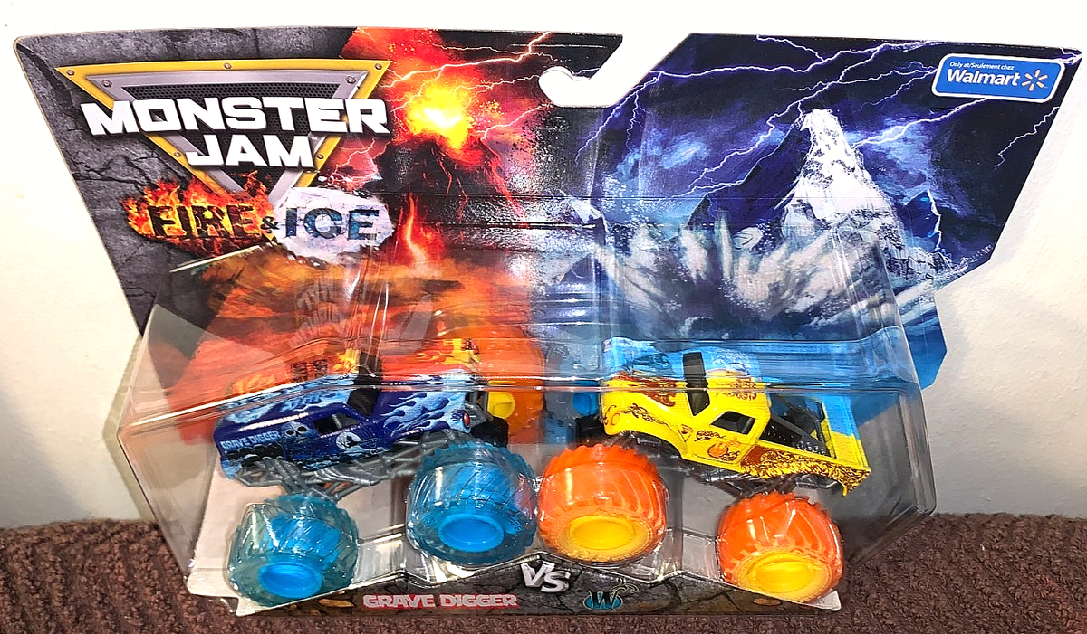 MONSTER JAM 2026 WALMART FIRE & ICE DRAGON & ZOMBIE/DIGGER