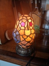 Tiffany Table Light Floor Multi-Coloured Owl Oaks Lighting OT 850