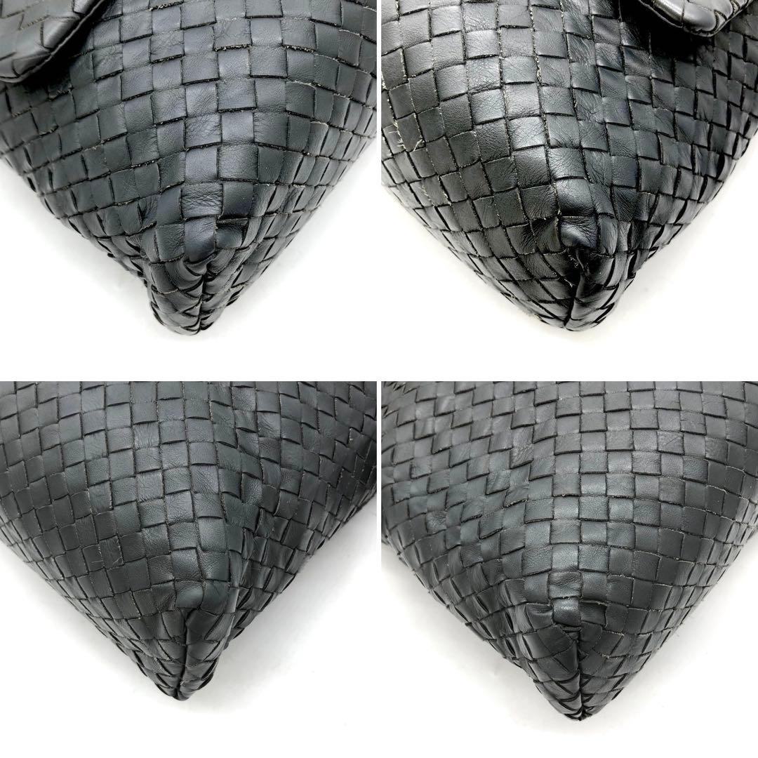 Bottega Veneta Intrecciato Shoulder Bag Messenger Gray Leather Authentic thumbnail 6