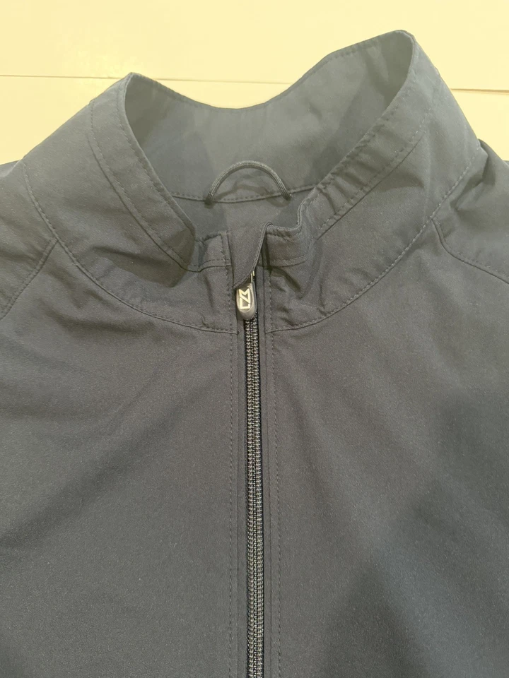 Cutter and Buck blue Weathertec Quarter Zip Short Sleeve Shell Jacket Size M  - Image 4 of 4