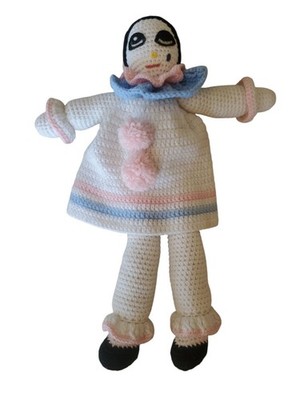 Vtg Crochet Clown Doll Pattern By Akiko Abdoo