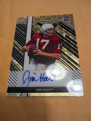 2024 Leaf Pro Set Super Prismatic Gold Jim Hart Auto 1/1 Autograph Cardinals QB