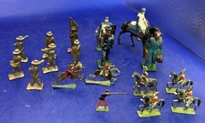 Unusual Antique Lot of Miscellaneous Lead  Steel Toy Soldiers As Found Unmarked