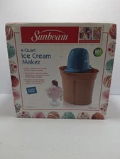 SunBeam 4Qt Ice Cream, Frozen Yogurt and Sorbet Maker New Sealed Unopened 