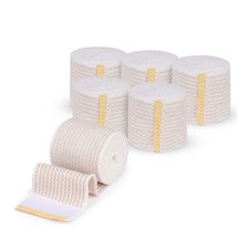 Premium Elastic Bandage Wrap 2" 6 Pack - Hook Loop Fasteners at Both Ends...