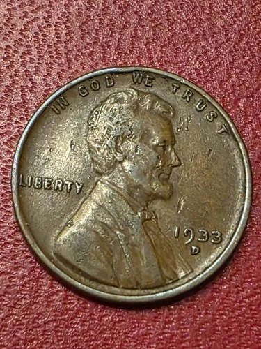 1933-D Lincoln Cent Penny / Very Fine+ Detail/ Low 6.2 Million  Mintage / ALBUM!