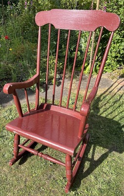 vintage rocking chair wooden | eBay UK