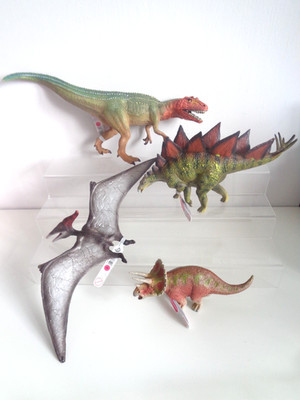 Set of 4 Dinosaur Models Museum Line Deluxe Toy Figures by Bullyland New