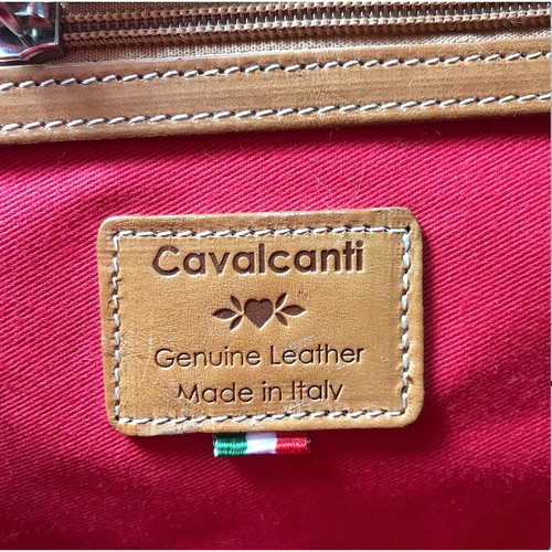 Bolso de hombro CAVALCANTI de cuero de diseñador italiano marrón de lujo atemporal - Imagen 12 de 14