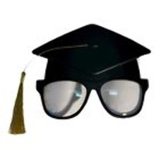40286 - Stylish Set of 3 Graduation Party Glasses for Decor and Celebrations 3-