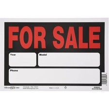 Group 839932 8 x 12 in. Black Styrene Automobile for Sale Year Model & Make