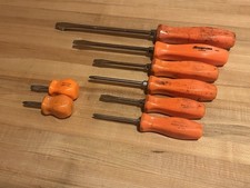 Snap-on Tools 1990s Sddx80o 8pc Orange Hard Handle Screwdriver Set Snap-on Tools 1990s Sddx80o 8pc Orange Hard Handle Screwdriver Set