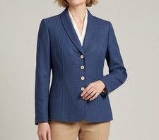 NEW Tahari Arthur S. Levine Navy Blazer Jacket Petite Size 12 Shawl Collar