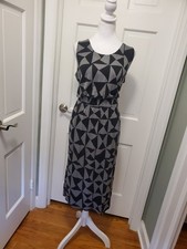 Ann Taylor LOFT Love Triangles Knit Midi Dress Size Medium, Casual Comfy Stretch