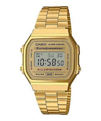 CASIO A168WG-9W A168WG A168 VINTAGE SERIES GOLD DIGITAL WATCH