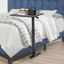 Pneumatic Mobile Standing Desk Laptop Desk, Overbed Table Hospital Home Use
