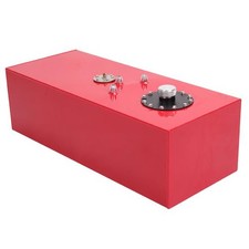 15 Gallon 60L Universal Top Feed Aluminum Fuel Tank Oil Level Sensor Red