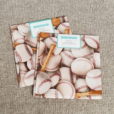 Fat Quarter 18" x 21" Lot of 2 Baseball 100 Cotton Fabric David Textiles New