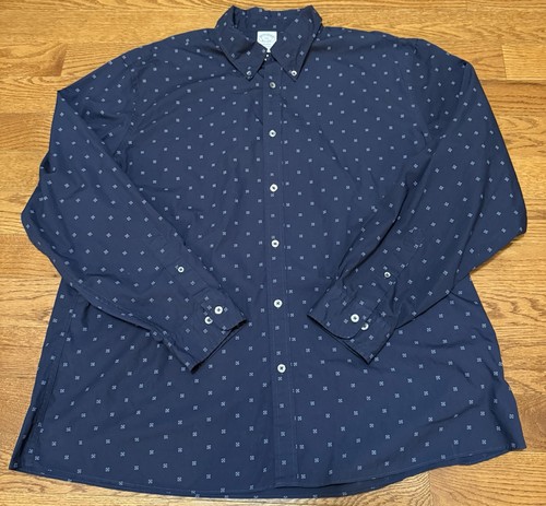 Brooks Brothers Regent Mens All Over Print Shirt Long Sleeve Bottom Down XXL - Picture 2 of 7