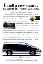 Chevrolet Lumina Minivan Vintage Print Ad 1995