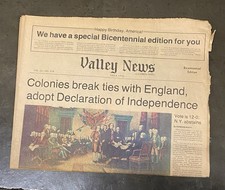 Los Angeles Times Nixon Resignation & Valley News Bicentennial Newspapers
