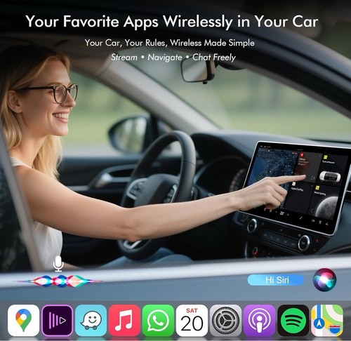 Wireless CarPlay Adapter for Apple iPhone - Converts Factory Wired CarPlay - New - Picture 4 of 6