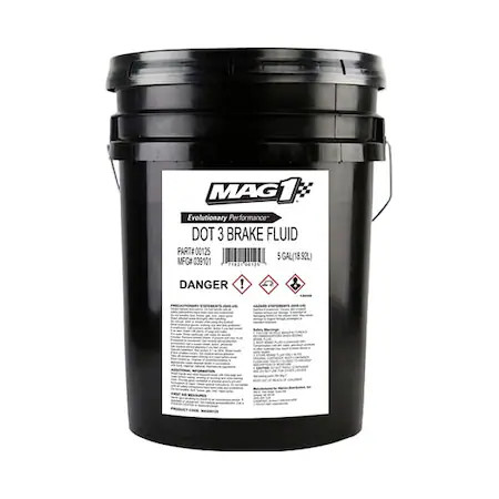 Mag 1 Mag1125 Dot 3 Brake Fluid, 5 Gal,Glycol Base