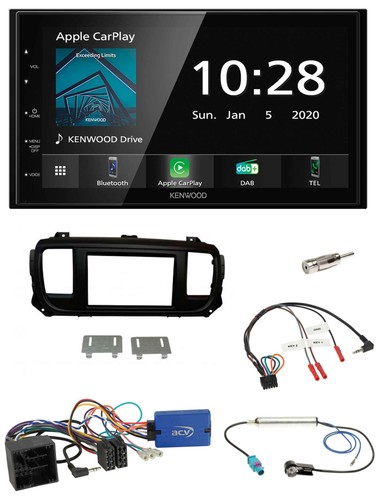 Kenwood Bluetooth Lenkrad DAB USB 2DIN Autoradio für Citroen Spacetourer Jumpy o - Bild 1 von 12