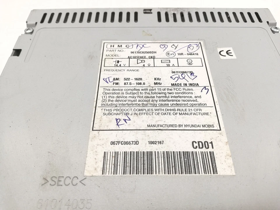 HYUNDAI i20 GB 96170C8250SDH Musik-Player ohne GPS 1.20 Petrol 62kw 20394273 - Bild 3 von 4