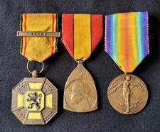 Médailles Trois Cités Interalliée Guerre 1914 1918 WW1 Belgian Medals battles