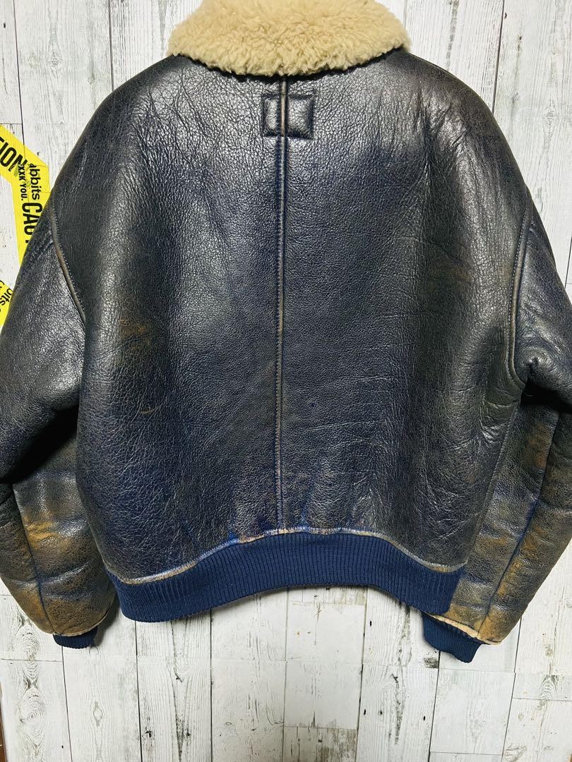 AVIREX AC-17755 B-3 Bomber Flight Jacket M Navy Width 63cm