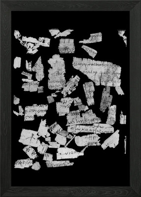 Papyrus Fragment gerahmtes Wandbild Poster Leinwanddruck Bild