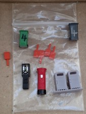Model Railways OO Gauge Job Lot , Letter Box,parking Meter,poo Bins,wheelie Bins