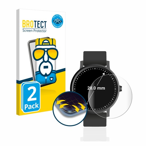 Full-Cover pour Circulaire Displays (ø: 28 mm) Protection Ecran Film Protecteur