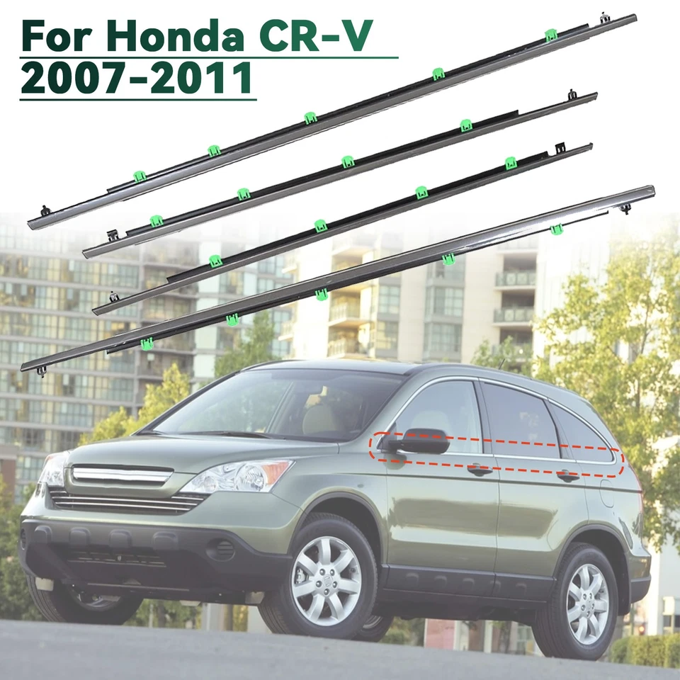 Door Weather Strip Window Moulding Trim Seal For Honda CRV 2007-2011 72450SWAA01 - Image 4 of 4