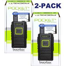  2-PACK Blackbox Pocket Plus 16-Channel UHF 2-Way Radio Rugged/1.5W/Scan/Vox/K1