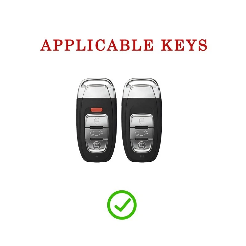 Funda protectora de metal para llavero inteligente de coche para Audi A3 A4 A5 A6 A7 A8 Q5 TT RS S4 S6 Foto 2 de 4