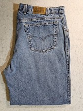 Vintage Levi 545 Blue Jeans Denim Brown Tag Loose Fit Grunge 90s Mens Size 44x30