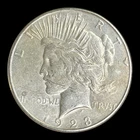 1923-S Peace Silver Dollar, XF+