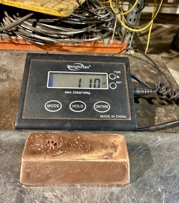 #ad 1 LB PURE SOLID COPPER BAR Hand Poured Investment Grade USA Made $39.99