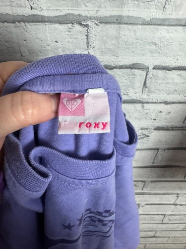 De Colección Roxy Quiksilver Mujer XL Camisa Gráfica Lila Bebé Camiseta Estilo Años 90 Surf - Imagen 6 de 7