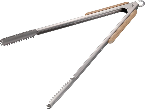 UG-3286 Charcoal Shears Tongs, BBQ, Wood Grip, 13.8 Inches (35 Cm), Stainless St - Picture 7 of 12