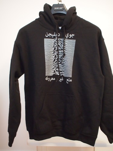 New JOY DIVISION Transmission Arabic Text Black HOODIE sz M Post PUNK ROCK Sweat - Picture 6 of 8