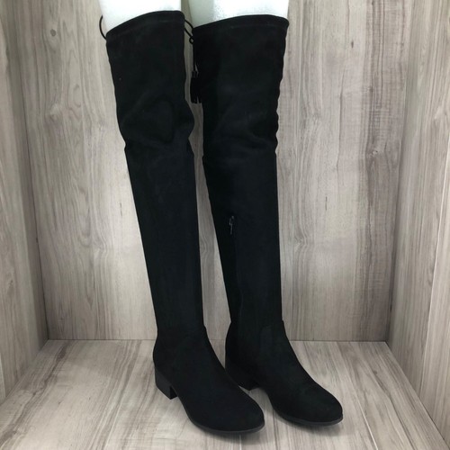Madden Girl OTK Boots Womens 6.5M Prissley Black Pull On Over The Knee - Picture 4 of 11